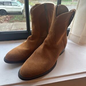Tecovas the Dean Men's Honey Suede Boots Size 12D Zip Up